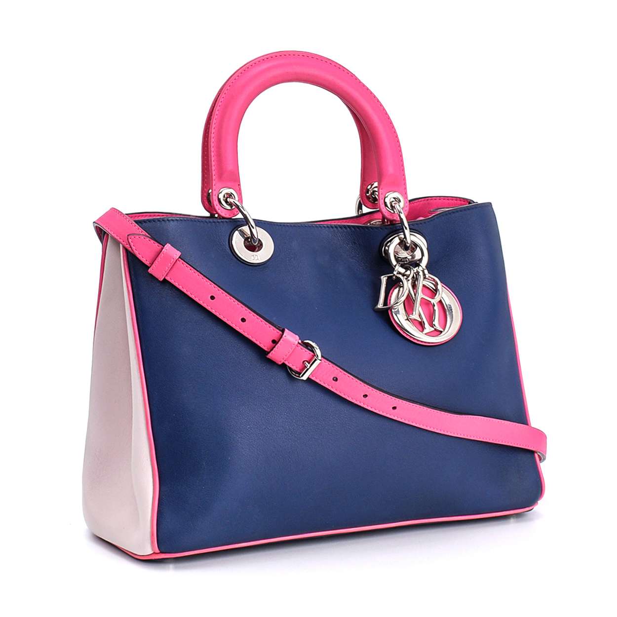 Christian Dior - Tricolor Smooth Leather Medium Diorissimo Bag